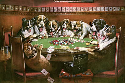 Elite Art Eliteart - ポーカーをする犬 20x23 - iplace.co.il