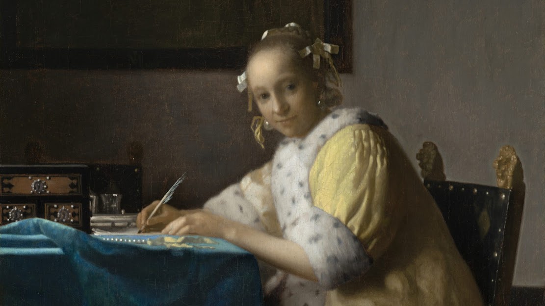 フェルメール「手紙を書く女」を超解説！絵から手紙の内容がわかる