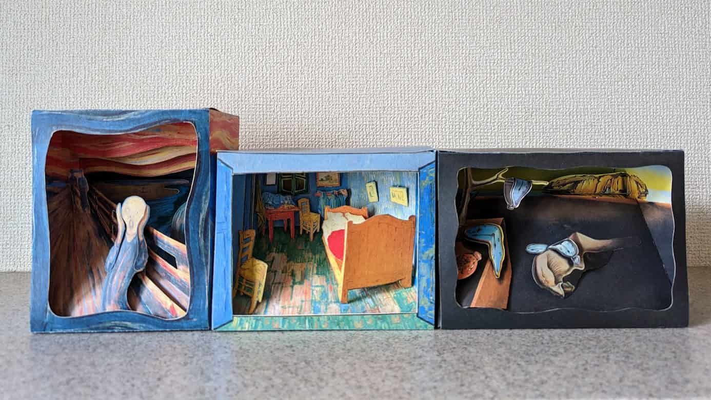 名画を立体で表現！自分で作るゴッホ・ムンク・ダリの立版古を紹介
